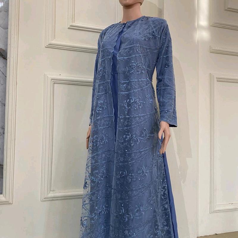 GAMIS PESTA BUSUI TERBARU / TERLARIS SIZE M-L-XL- XXL-STANDAR DAN JUMBO TANGAN FUL BURKAT ,BAHAN SATIN 5