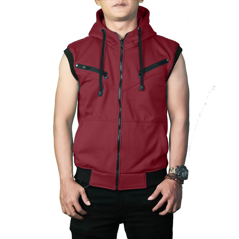 Rompi outdoor pria-rompi variasi sporty-fleece cotton Hitam bisa (C.O.D) 1