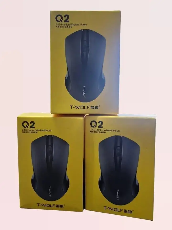 Mouse Wireless Q2 T-WOLF 2.4Ghz untuk Komputer dan kerja ksntor