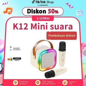 [LIVE] [COD] K12 Bluetooth Mini Speaker Karaoke Speaker Portable with MIC Bluetooth MP3 Player Bass Wireless Karaoke