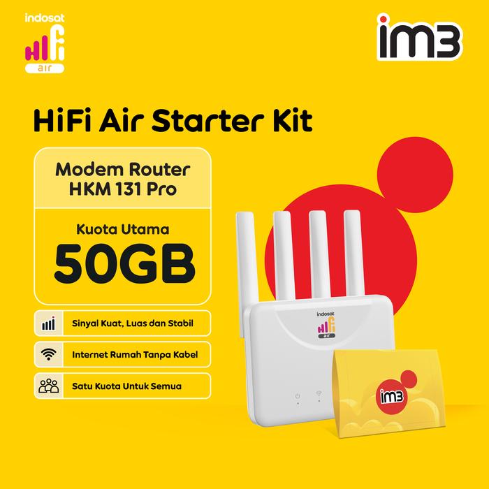 Gambar Indosat HiFi Air  : Modem HKM 131 Pro + IM3 50GB dari IM3 Kota Administrasi Jakarta Utara Tokopedia