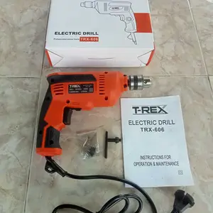 T-Rex Mesin Bor Besi & Kayu TREX 606 10mm Bolak-Balik dengan Kabel dan Aksesori Lengkap TR 606 Electric Drill