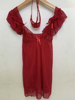 Product Review of [Red Pink] Lingerie Dress Fit Hitam Big Jumbo Size Baju Tidur Daster Jumbo Wanita Premium X3P from ℤ**🦁 1
