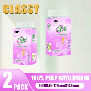 【Tisu Gantung Classy - Gratis kait gantung】Tisu Gantung 900 Helai 3 Ply — Super Lembut, 100% Pulp Kayu Murni, Ukuran 175mm x 140mm