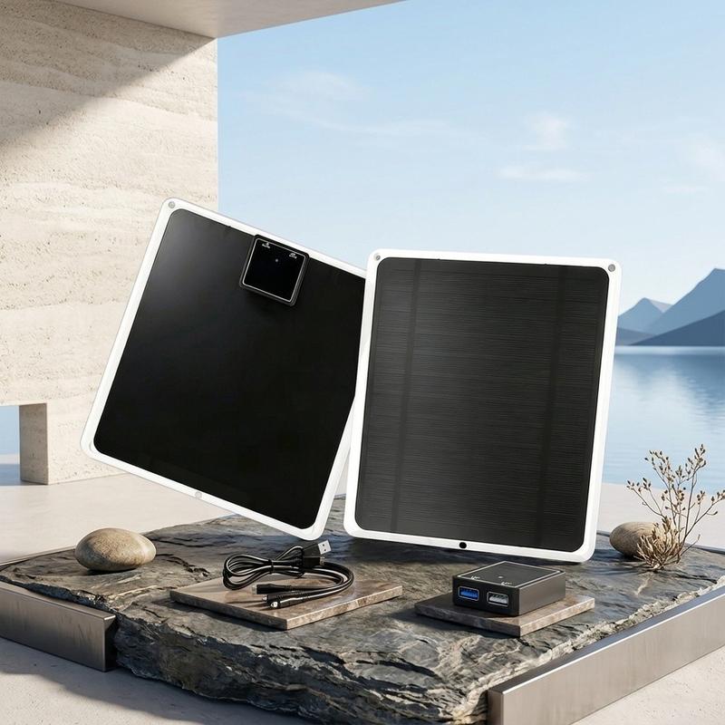 Bảng năng lượng mặt trời 5W 214x184mm, 2 cổng USB 5V 1A cho điện thoại thông…