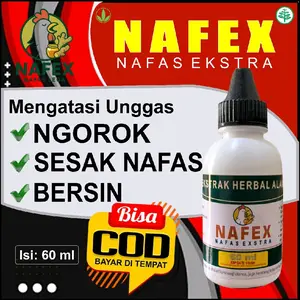 Nafex Nafas Ekstra 60ml Obat Herbal untuk Ayam Ngorok Gangguan Pernafasan Bersin-bersin Mengatasi Unggas COD Bayar di Tempat