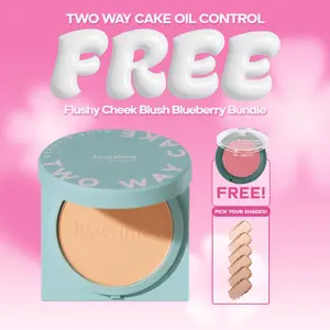 [OIL CONTROL] Luxcrime Blur & Cover Two Way Cake -  Powder Smoothing dengan Oil Control, UV Protection, dan Vitamin E untuk Kulit Matte dan flawless