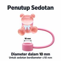 Gambar VICASA Tutup Sedotan 10mm Universal Silicone, Straw Cover Anti Debu Bear Lucu Aksesoris Tumbler Cup Bunga Gelas - Pink dari VICASA Official ID Kota Administrasi Jakarta Barat 2 Tokopedia