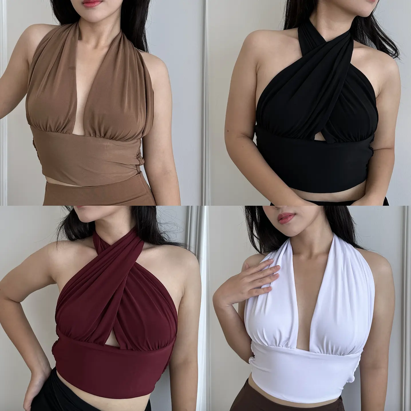 SomethingSweet - HAVANA Multiway Top l Backless Tank Top Wanita l Two Way Top Perempuan l Sexy Summer Bikini Beach Top l Halter Neck Bralette