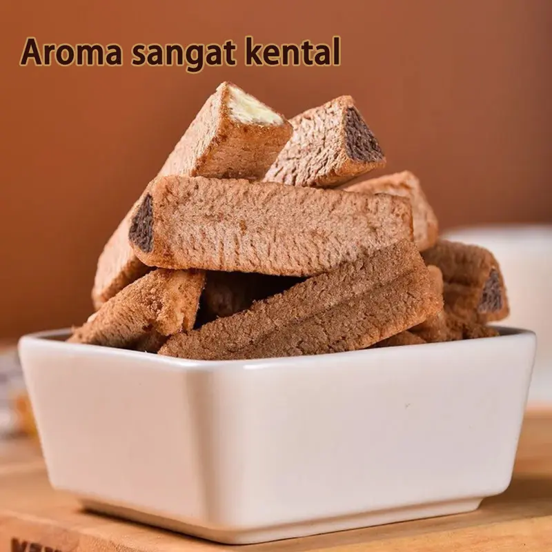 COD/KALIO wafer/Batang cokelat panjang dengan sudut cokelat/berisi isian/kue kering berbentuk segitiga/makanan ringan/lapisan cokelat/cokelat/batang cokelat/makanan ringan untuk bersantai. Chocolate Food delfi  almond coklat 7