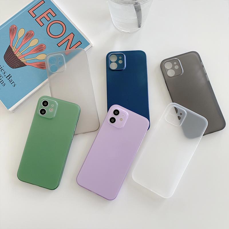 Verhun-Ốp điện thoại PP siêu mỏng 0.35mm mờ bảo vệ cho iPhone 11/12 Promax