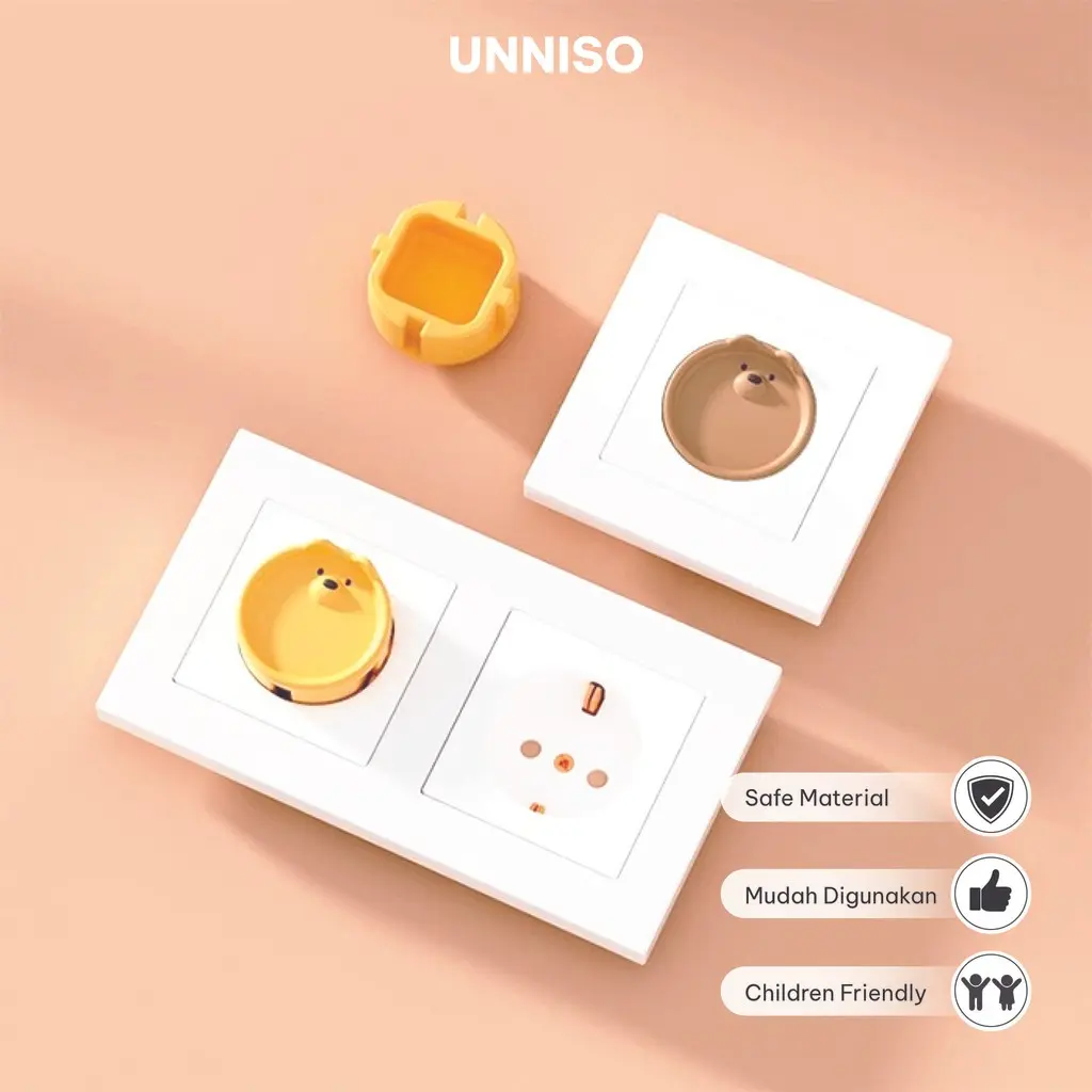 UNNISO - Pengaman Silicone Stop Kontak Colokan Listrik Baby Safety Protector
