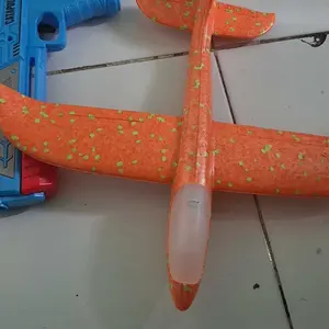 NODIA Ready Mainan Anak Pesawat Terbang Berlampu/Penembakan Peluru Lunak/Mainan Penembakan Pesawat Busa/Mainan Anak Tembak Tembakan Pesawat Terbang Air Battle