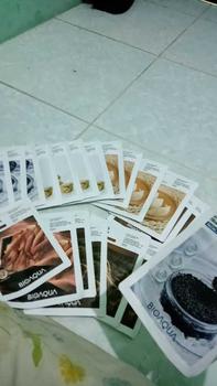 Product Review of 【masker 10pcs set】BIOAQUA Masker Varian Biji Buah/ Cereal Series Facial Mask/Nourishing Series Sheet Masks Pearl / Ginseng / Caviar / Bird's Nest / Black Truffle / Ganoderma Facial Mask 28ml/pcs from A**y S**0 1
