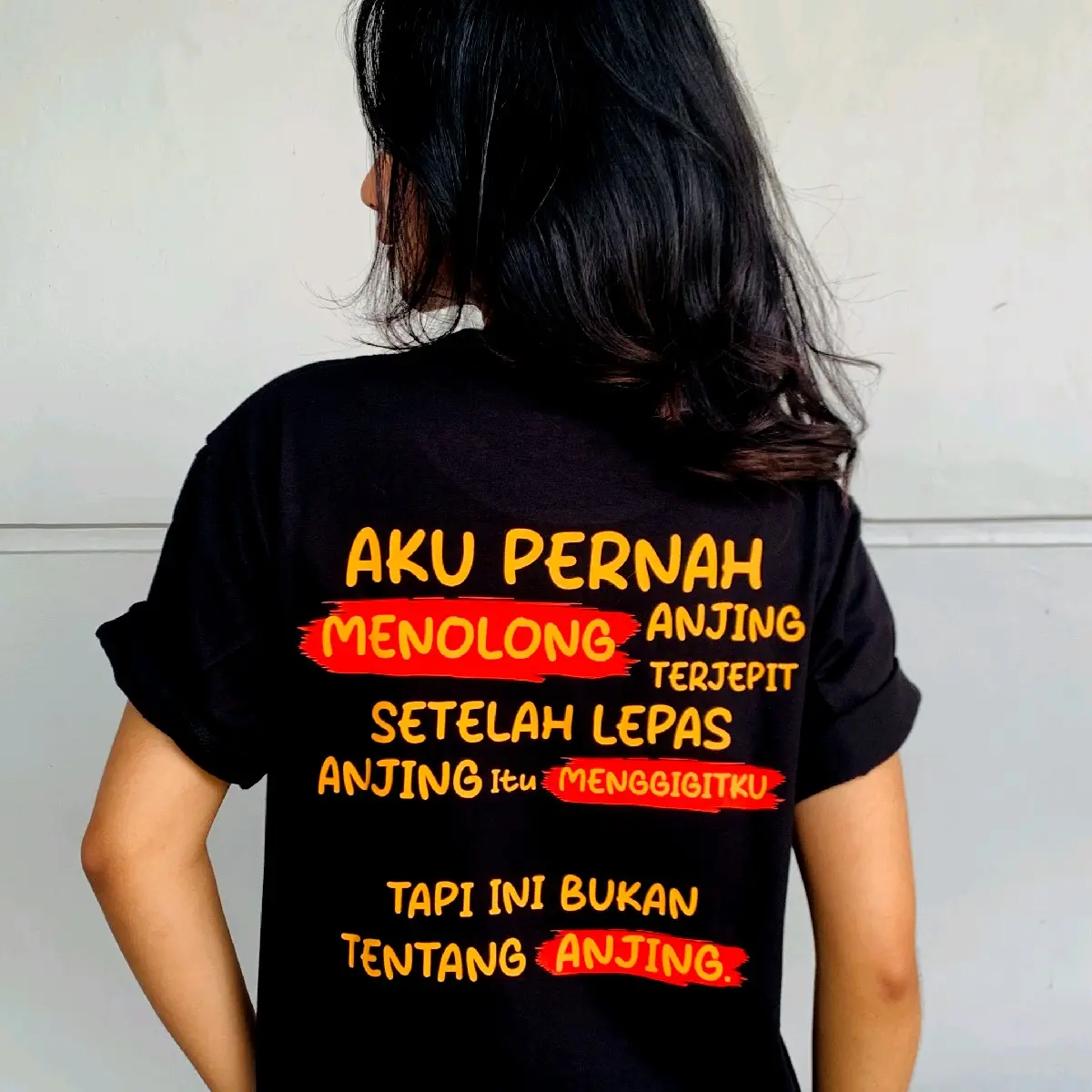 kaos ini bukan tentang anjinh cotton combed 24s dtf supershoft Lembut Nyaman