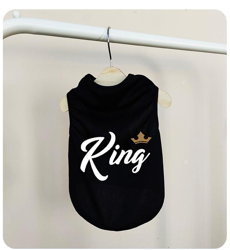Product Introduction of Cat and dog fashion design, printed clothing, trendy brand pet small and medium-sized dog sleeveless vest 12