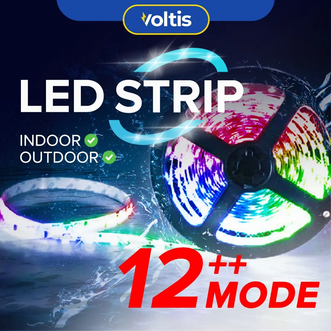 【COD】PAKET 10 - 20 METER LAMPU LED STRIP 5050 PLUS SOCKET AC 220V / LANGSUNG NYALA