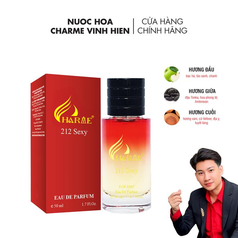  Nước Hoa Charme 212 Sexy 50ml -  Cosmetic Xịt Thơm Women Nữ Nam - H R V E 