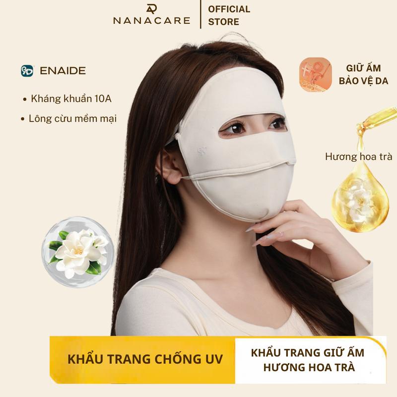   Fullface Thu Đông  Khẩu trang Toàn Mặt Hương Trà Chống Nắng Chống UV Khẩu trang Thu Đông giữ ấm bảo vệ da 