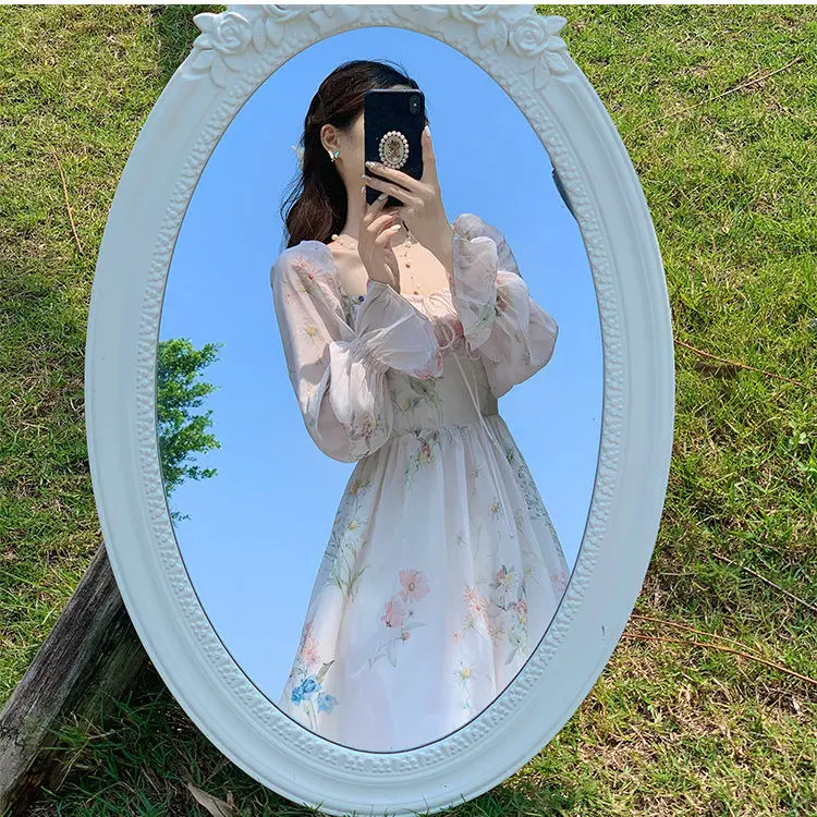 Gaya Baru Gaun Sifon Lengan Panjang Fairy Dress Cantik 4