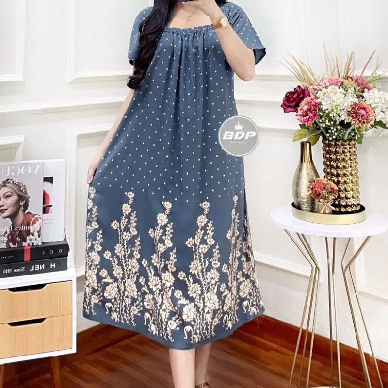 Senadea- Daster Rayon Grade A Busui Resleting Depan - Model Terbaru - Bumil, Dress Tidur Tidur Tidur Tidur Tidur Tidur Wanita 3