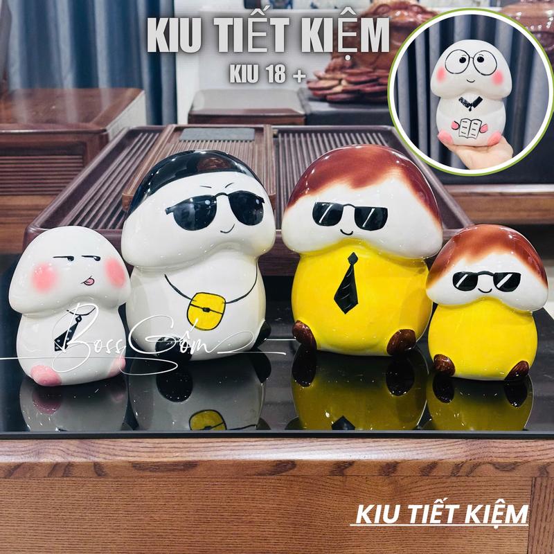 Heo Heo đất tiết kiệm Lợn đất Heo sứ Ống tiết kiệm bằng sứ kiểu dáng Con Ciu xinh siêu dễ thương Decor trang trí