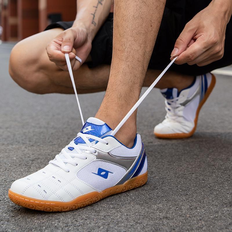 Table Tennis Shoes for Men Breathable Mesh Badminton Shoes for Children Non-slip Couple Tennis Sport Shoes Unisex Volleyball Shoes Indoor Sneakers for Women Big Size 33-44 2