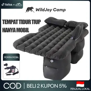 WildJoy Camp  Kasur Mobil Angin Satu Set Kasur Mobil  Matras Mobil  Car Bed Semua Jenis Mobil Camping NEW DELUXE Super SAFETY Car Mattres Matras Kasur Tempat Tidur Mobil Angin Penyangga  dan Luar Ruangan dengan  Listrik + Bantal Pompa untuk mudik