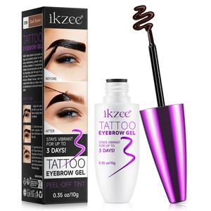 GEL PARA CEJAS TATTOO, TINTE PEEL-OFF, ¡Se mantiene vibrante hasta 3 días! Impermeable, a prueba de manchas, NET:10G/0.35 OZ, cejas con aspecto natural, 01# Marrón oscuro/02# Marrón claro/03# Beige.