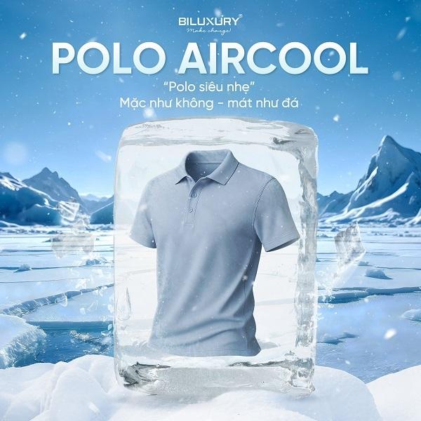 TOP Áo Polo Nam "Aircool Polo" Biluxury 8APCB428 Form dáng thể thao thoáng mát