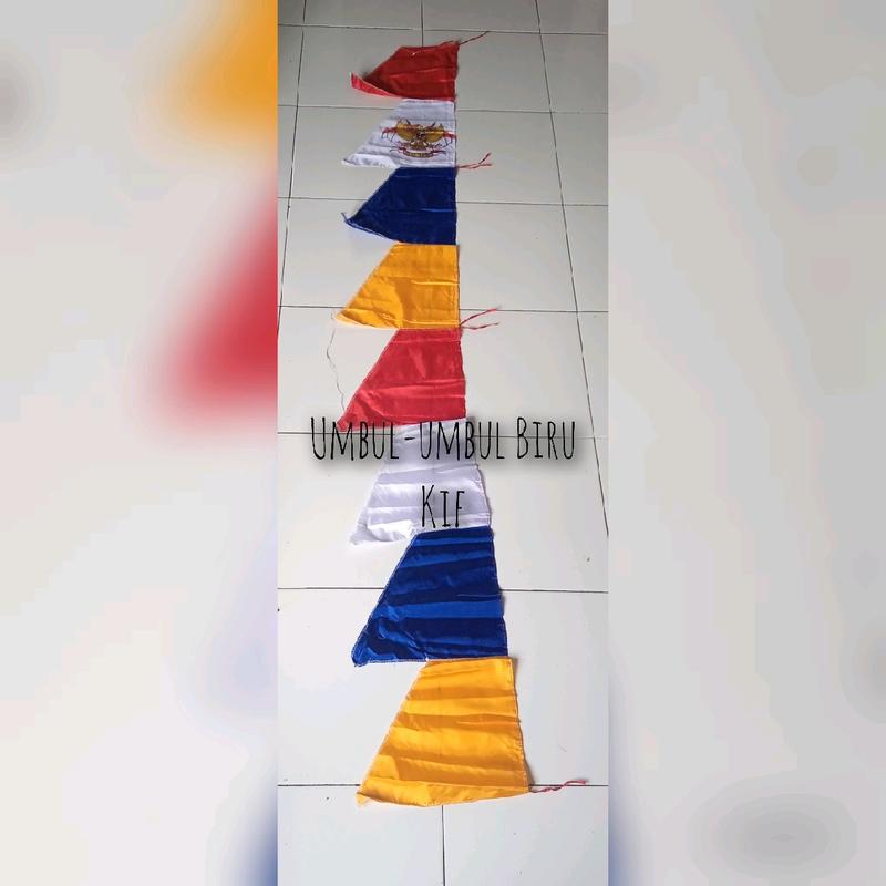 Umbul-umbul warna 8 kotak, bendera umbul-umbul 1