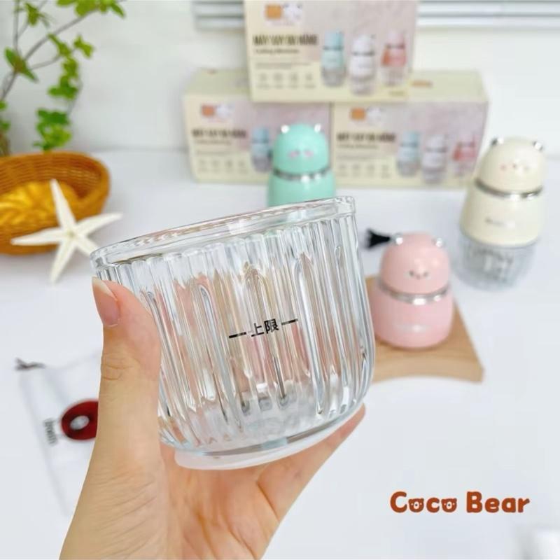 cối thủy tinh máy xay cocobear 8 dao dung tích 0,3l ron cao su, trục dao, nắp đậy cối...