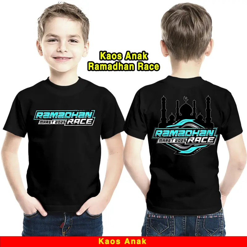 Kaos Anak Ramadhan Race Maret 2025 - Baju Ramadhan Is Back - Nyaman dan adem 0