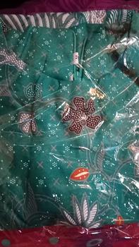 Product Review of Baju Batik Couple Lengan Pendek Terbaru Motif Kopri Biru Pasangan Dewasa - Wanita Katun Dress Sarimbit from y**2 0