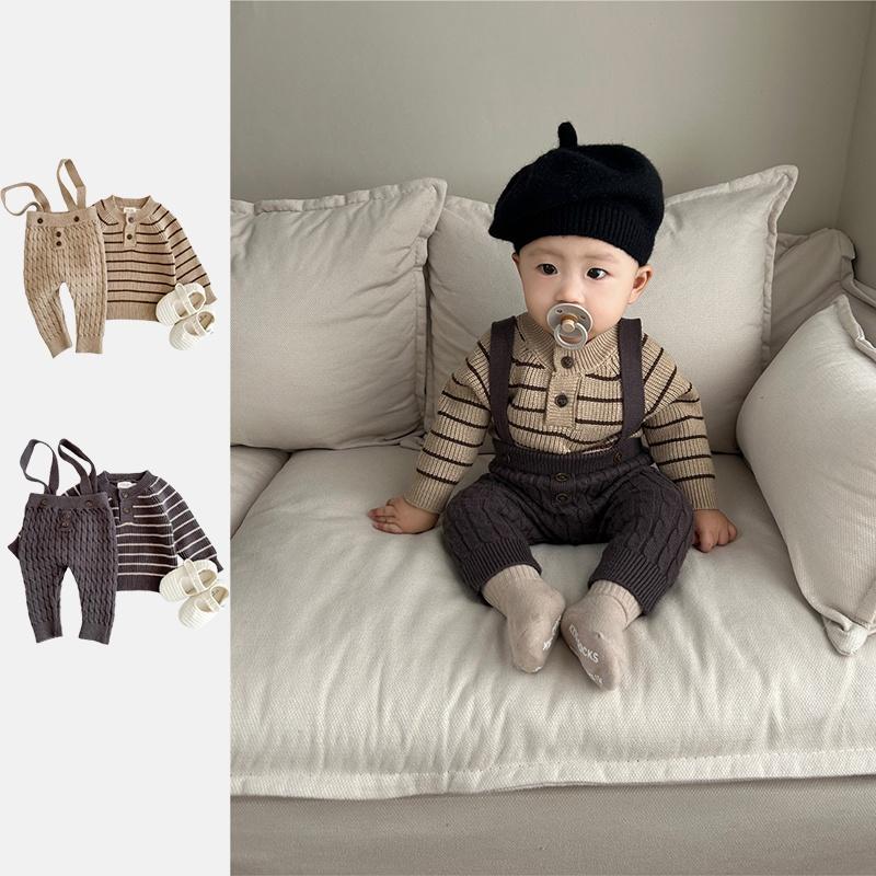 Áo Len Dài Tay Cho Bé, Áo Ấm Sọc, Áo Mềm, Quần Áo Trẻ Sơ Sinh