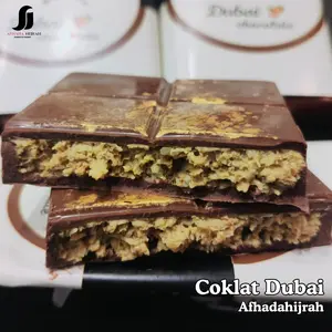 Afhadahijrah - Coklat Dubai Mini Pistachio Kunafa Mete Pistasio Terbaru Chocolate Food