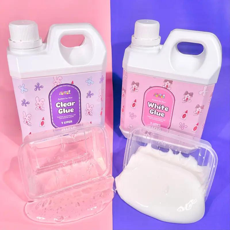 Magic Glue by Slime Bintaro || Clear Glue || White Glue || White Glue dan Clear Glue Termurah || Clear Glue dan White Glue 1 Liter || Clear Slime Lem Bening || White Glue Lem Putih || Lem Untuk Slime 1