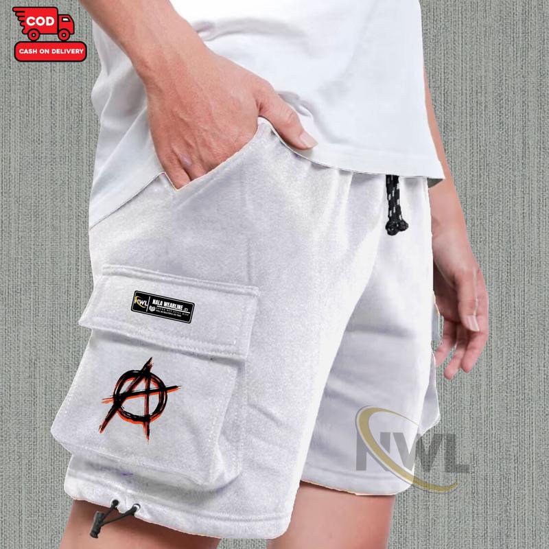Product Introduction of Celana Cargo pendek Pria Wanita Terbaru Warna Mint Motif A Kekinian Bahan Katun Fleece Adem Dan Lembut- Shorts Pants Cowok Cewek Cocok Untuk Santai Model Kantong Samping Tali Serut Di Paha Size M-L-XL-XXL 2