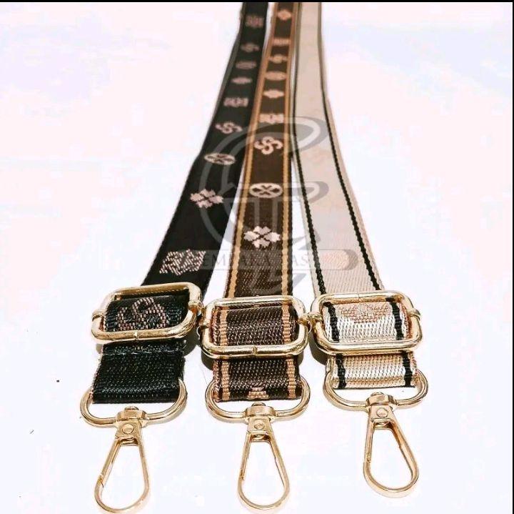 Tali Tas Wanita Poliester Tebal Import Model Terbaru Pengganti Tali Rusak Panjang 120 cm Lebar 4 cm AAC  GOLD