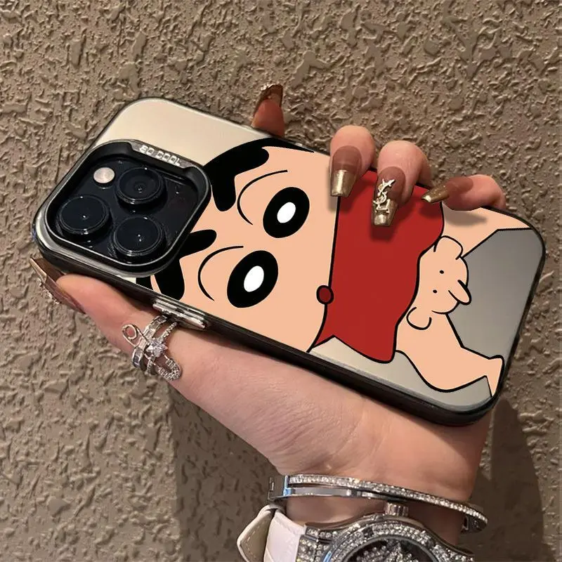 Ốp Lưng iPhone 11 / 12 / 13 / 14 / 15 / 16 Pro Max, Thiết Kế Shin-chan Bút Chì Màu Dễ Thương, Chống Sốc, Ốp Lưng Lì Tương Thích Với iPhone 11, 12, 13, 14, 15, 11PM, 12PM, 13PM, 14PM, 15PM 2
