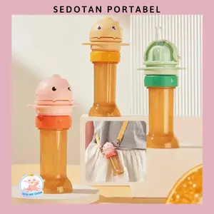 Sedotan Portabel Dinosaurus Universal Anak-Anak tanpa tali