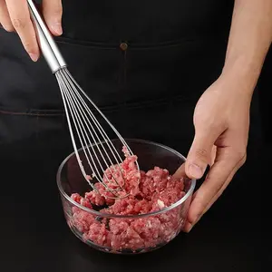 Pengocok Telur Manual Stainless Serbaguna Kocokan Telur Daging Anti Karat Multifungsi