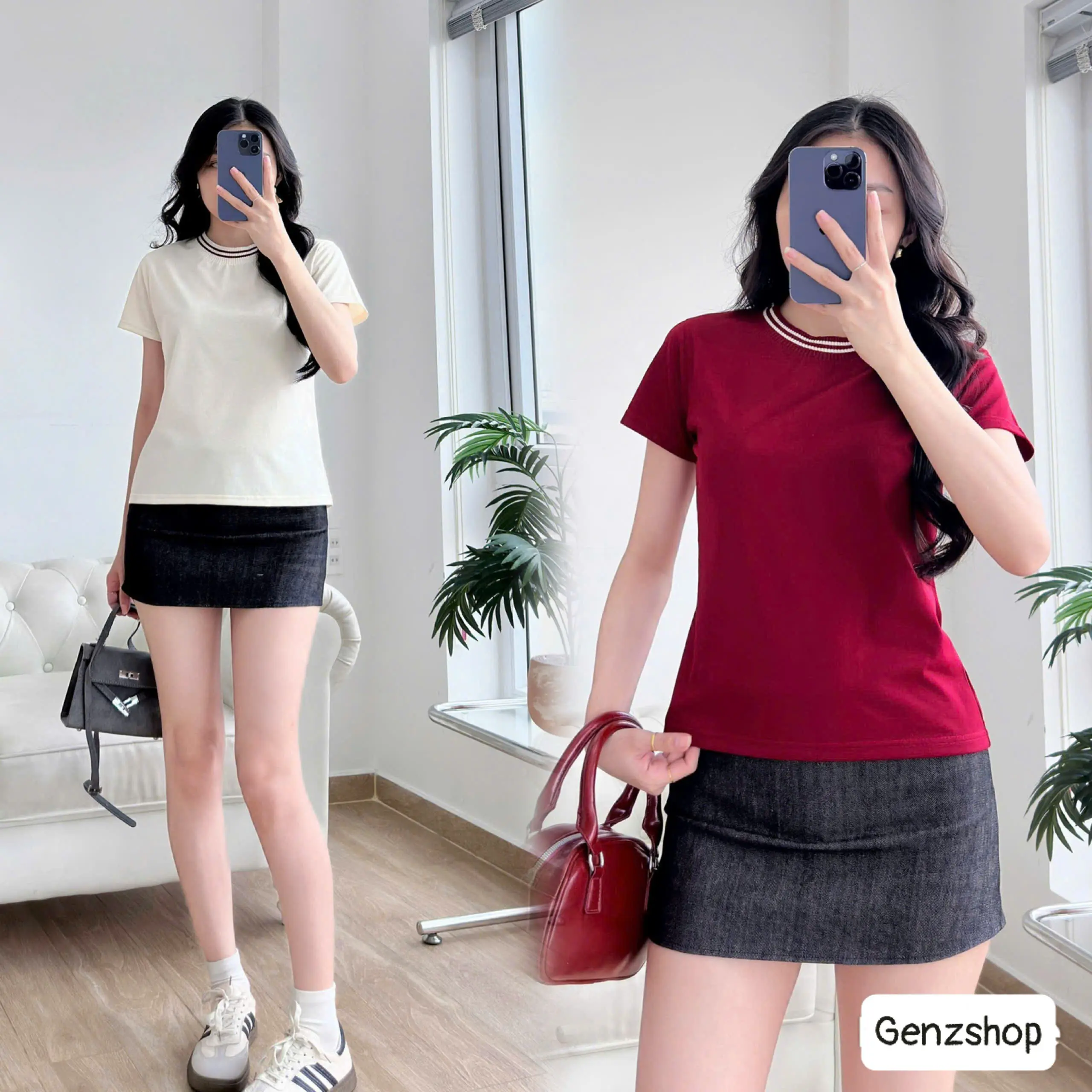 ÁO THUN CỔ PHỐI MÀU FORM BABYTEE TRƠN  ĐƠN GIẢN NĂNG ĐỘNG GENZBBT26 | BigBuy360 - bigbuy360.vn