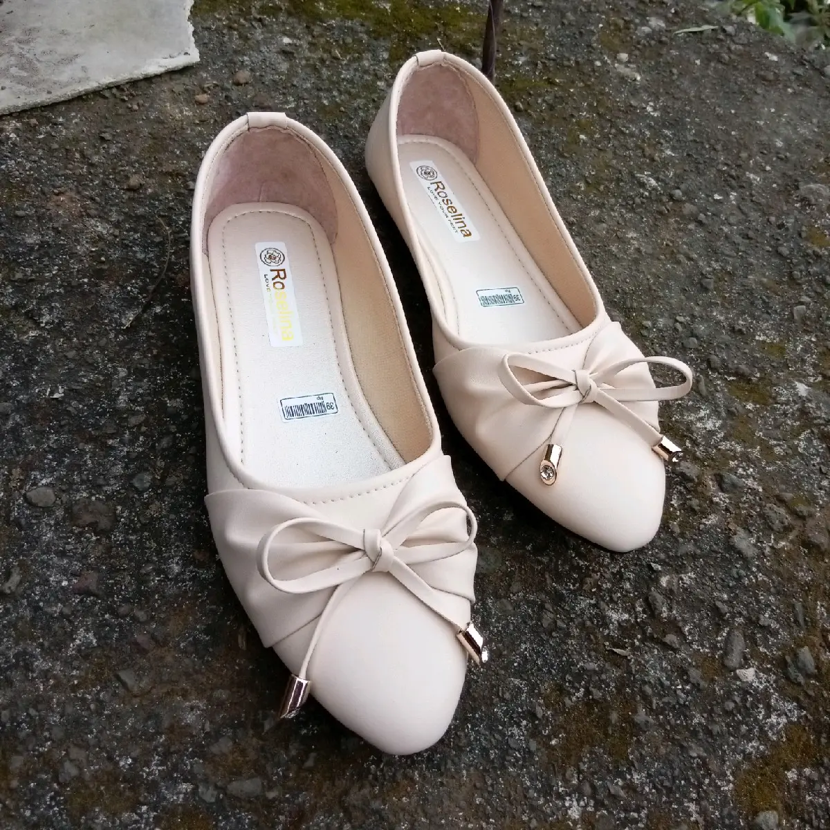 SS FLATSHOES SEPATU WANITA - FLATSHOES WANITA EMPUK SOL KARET PITA
