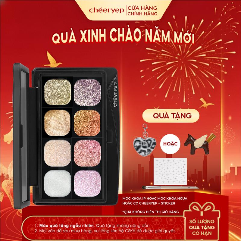 Mới Bảng Phấn Mắt Cheeryep Galaxy Festival Nhũ Đa Sắc Bắt Sáng Lấp Lánh Phấn Mịn Dễ Tán Bền Màu