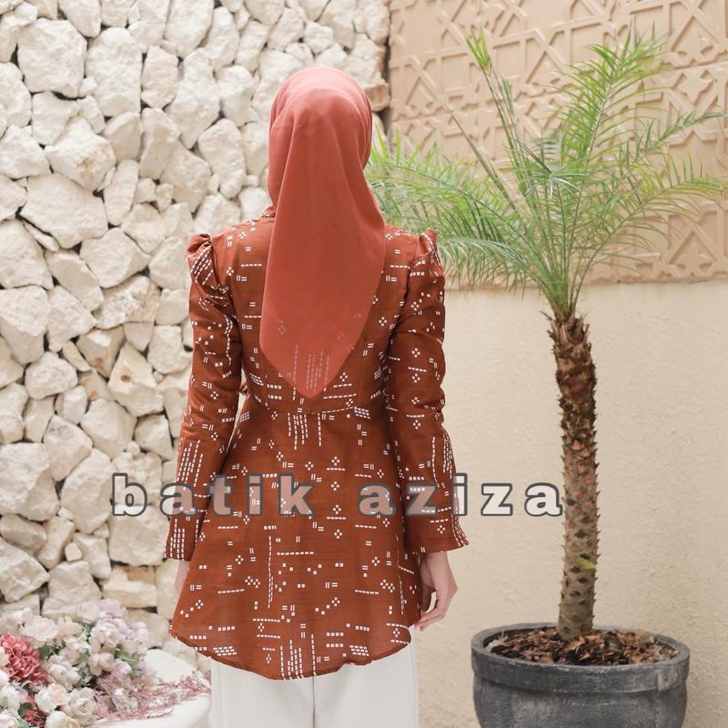 Atasan Batik Modern Wanita Kutubaru Modern Wanita Blus Kutubaru Rinjani Bahan Katun by Batik Aziza 1