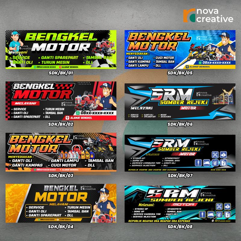 Spanduk Bengkel Banner Bengkel Custom Free Desain - Shop | Tokopedia