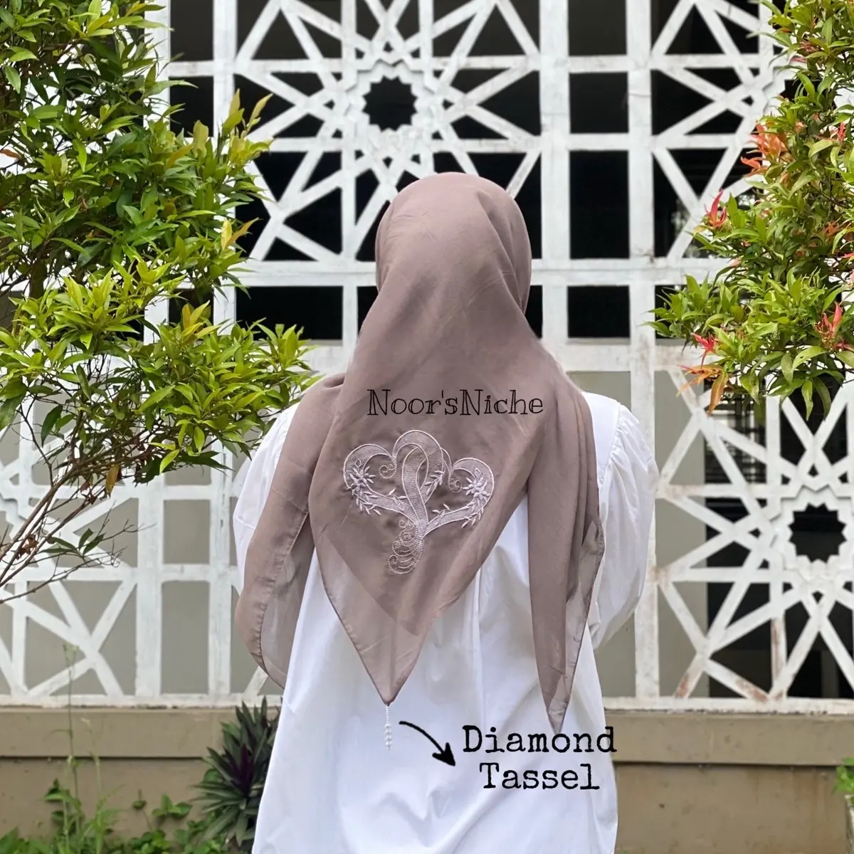 [ Jilbab Vol 1 ] Hijab Segi Empat Yalili Paris Diamond Tassel Bordir bentuk doublelove Hijab Viral kerudung donat tarissa hijab payung jibling