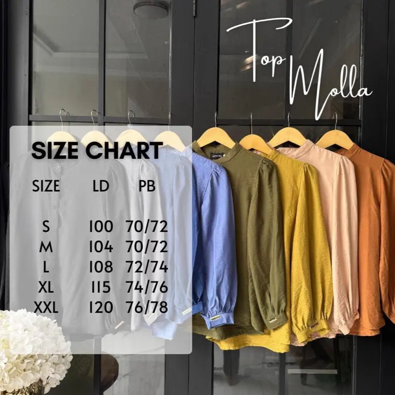 Kemeja Atasan Journey Top Molla - Tunik Tebaru Bahan - Linen Lux Adem, Wanita, Remaja, Katun, Muslim, Kancing, Panjang, Airflow