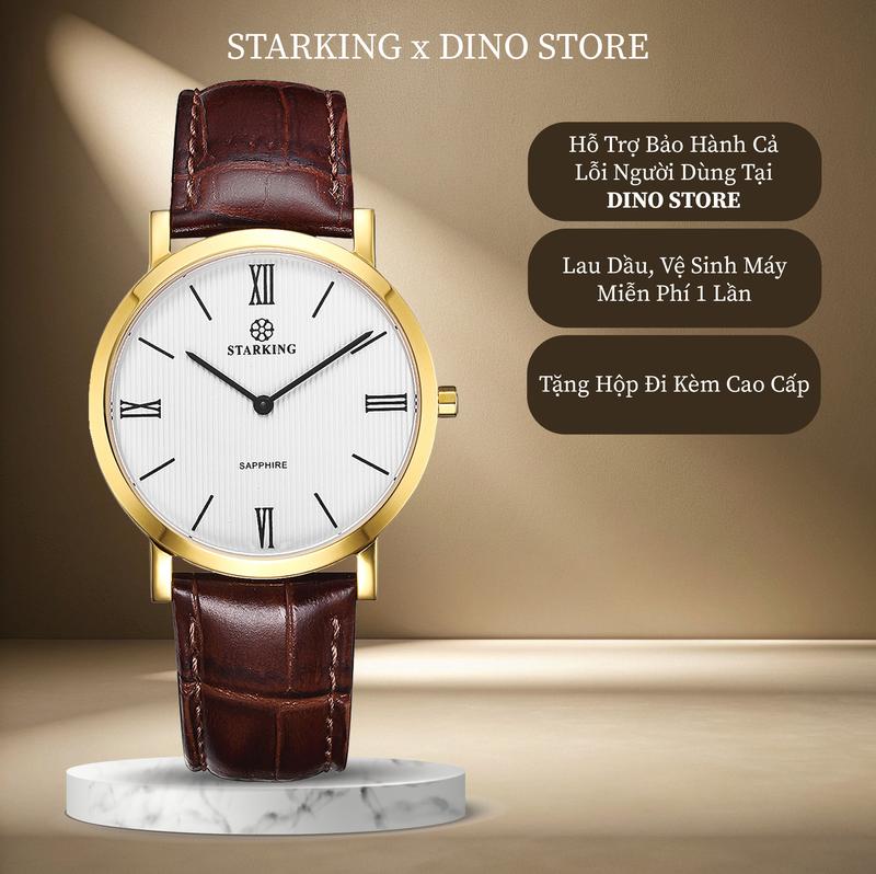  Đồng Hồ Nam STARKING BM0897GL91 Máy Pin Nhật Bản Phong Cách Vintage Siêu Mỏng Siêu Nhỏ    Bảo hành chính hãng 5 năm- chống nước chuẩn 5 ATM   